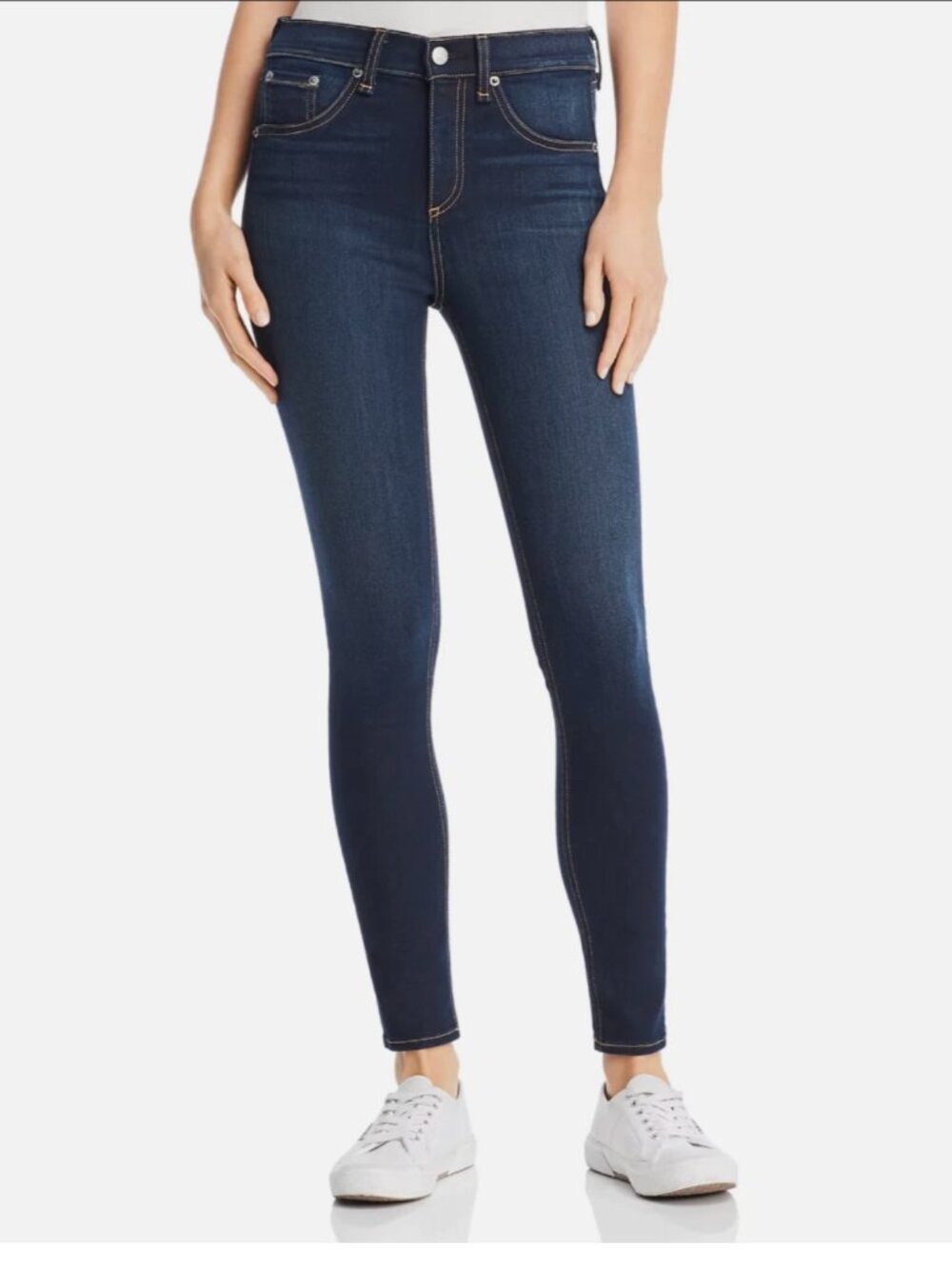 Rag & Bone High-Rise Ankle Skinny Jeans in Bedford Size 25